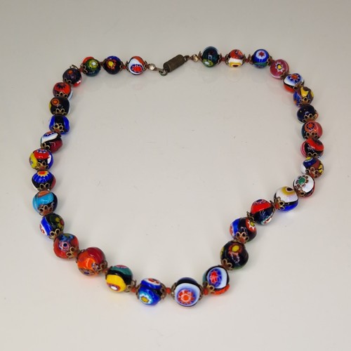 Vintage millefiori necklace - millefiori,