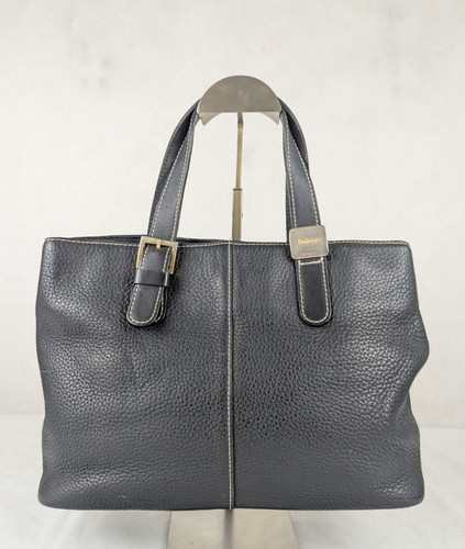 Vintage burberry leather tote - burberry,