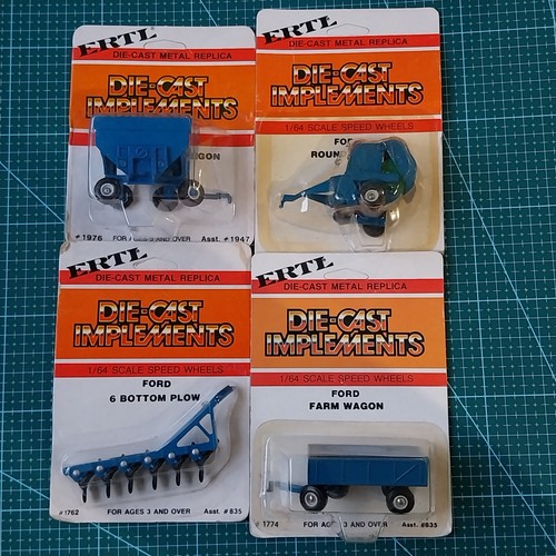 Ertl scale ford blue x4 - ertl,