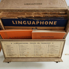 Vintage Linguaphone French Course, complete with 45 RPM Vinyl Records In Case