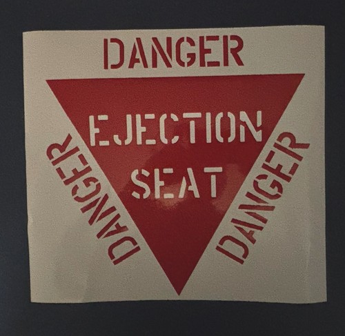 Ejection seat warning triangle - warning,