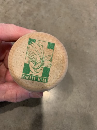 Vtg wooden yoyo inscription - yoyo, w/inscription