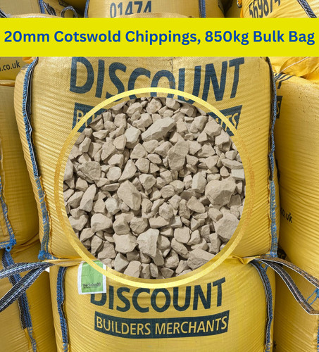 20mm cotswold chippings 850kg - cotswold, chippings,