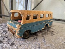 Vintage Wooden Toy Bus Wood