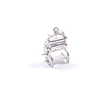 Vintage Silver Clothes Mangle Charm Sterling Silver Detailed 4g 
