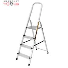 TOUGH MASTER Aluminium Folding 4 Step Ladder Anti-Slip Steps Rubber Plastic Feet