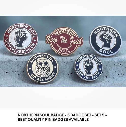 Northern soul pin badges - soul,