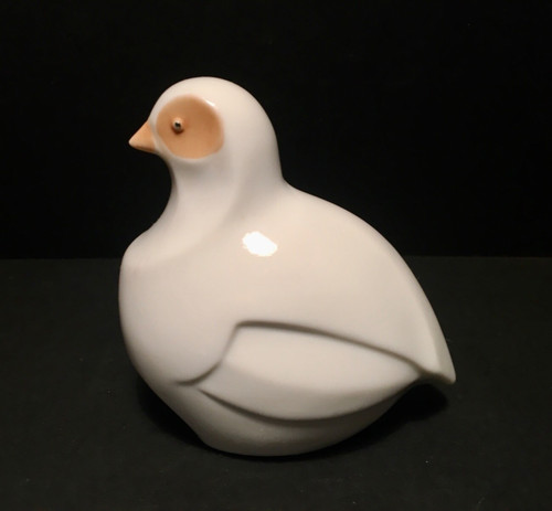 Vintage white porcelain quail - vintage,