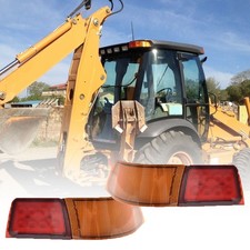 Pair LED Flood Amber Red Cab