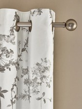 NEXT WHITE GREY Floral Blackout/Thermal Sateen Eyelet curtains  W 168, D 182CM