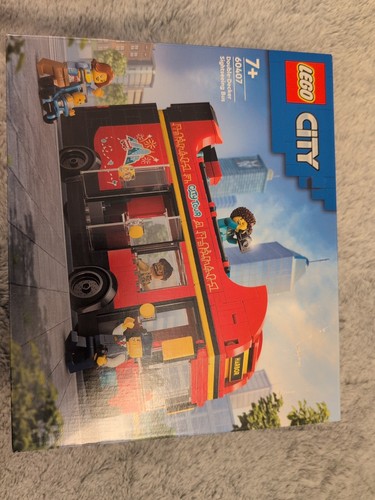 Lego city red double decker - red, double-decker