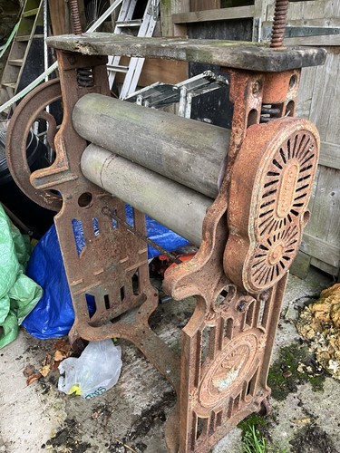 Antique wood cast iron clothes - antique,