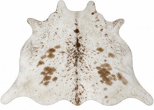 White tan speckled cowhide - speckled,