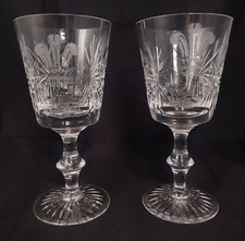 Pair of Edinburgh Crystal Royal Wedding 1981 Glasses Scottish