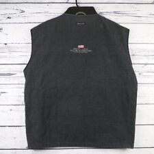 Gant USA Gilet Mens XL Grey Vintage Utility Double Decker Embroidered Worker
