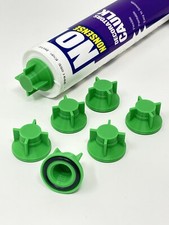 6 x Cartridge Caps Silicone Sealant / Caulk Tight Rubber Seal Mastic Lid