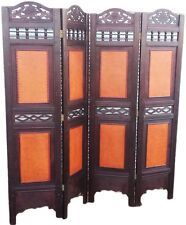 ORIENTAL 4 PANELS WOOD SCREENS ROOM DIVIDERS PRIVACY WALL SEPERATORS OFFICE HOME