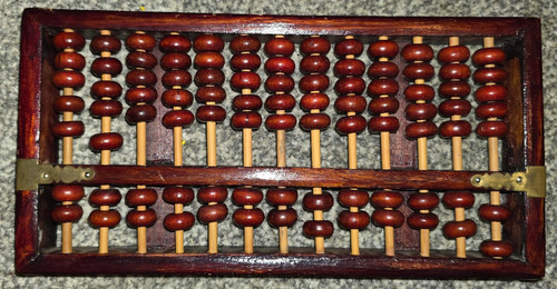 Vintage chinese wooden abacus - wooden,