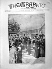 Original Old Antique Print