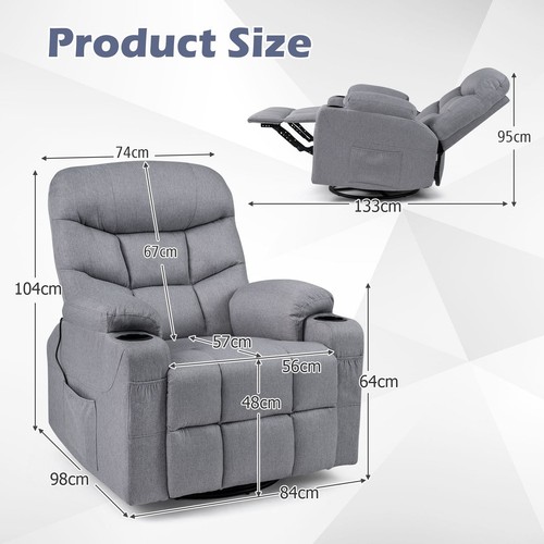 Recliner chair massage heat - chair,