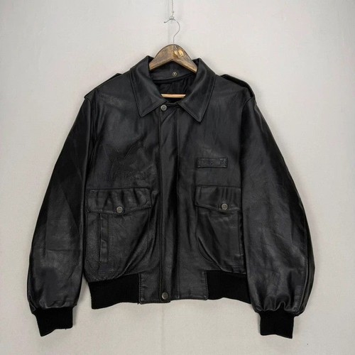 Leather flight jacket air - leather, us