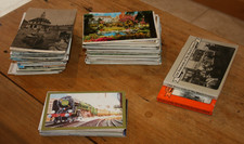 300 Vintage UK Postcards (90 Posted) plus 73 Nostalgia & 2 Old Postcard Packs