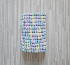 Super Soft Rainbow Pom Pom Baby Blanket