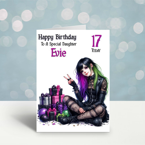Personalised goth girl - personalised,