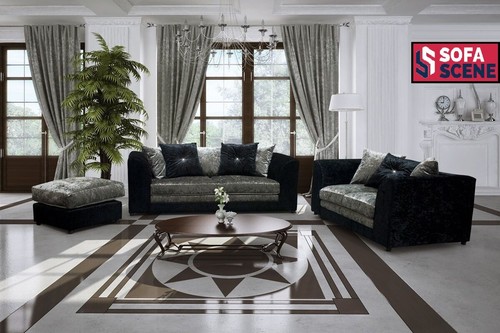Crushed velvet sofas black - crushed,