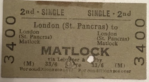 Railway ticket 33s - ticket,, 6d,