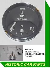 SMITHS OIL TEMPERATURE GAUGE - 50-140 Centigrade Black FACE - "OIL Temp"