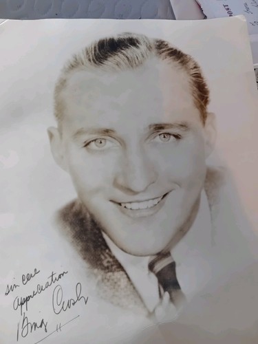 Bing crosby pre printed - pre-printed, signed
