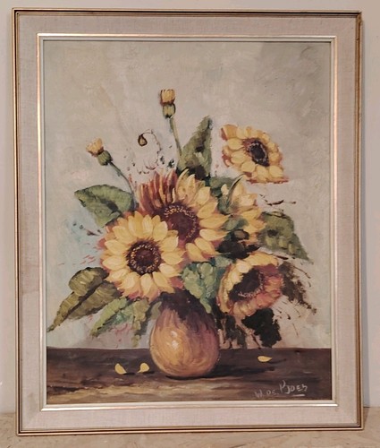 Vintage oil canvas - oil,