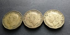 GEORGE V THREE PENCE X3 1937