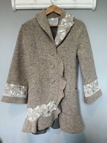 Beige marilu wool ruffle and - marilu,