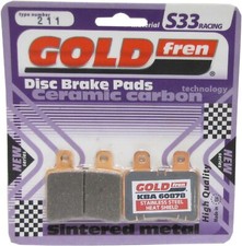 Goldfren S33 Brake Pads Rear For Derbi Senda DRD 50 Evo SM Cast wheels 2008-2011