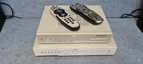 Old sky boxes and - boxes, remotes
