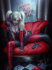 ARKHAM CITY BATMAN HARLEY QUINN JOKER POSTER PRINT WALL ART A4/A3 SIZES ACBH02