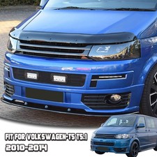 GLOSS BLACK LOWER FRONT SPLITTER BUMPER LIP For VW T5 T5.1 Sportline 2010-2014