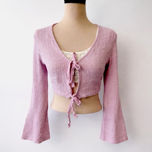 Y2k knit crop cardigan - crop,