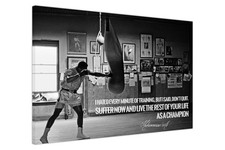 Muhammad Ali Champion Quote Boxing Poster Canvas Wall Decor Print X-Large