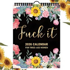 2026 Calendar for Tired Women, 2026 Wall Calendar Wall Planner, Twin Wire Spiral