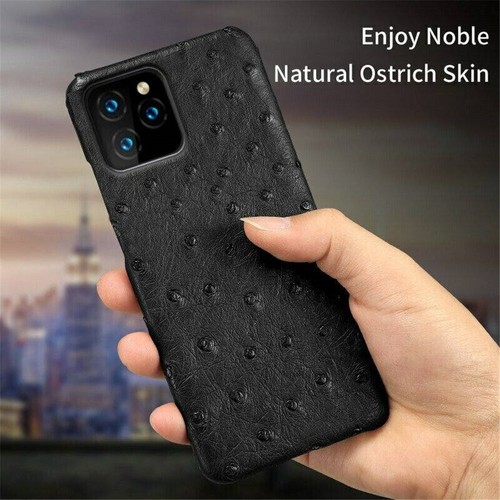Natural ostrich skin leather - natural,