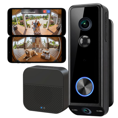 Ultra sharp dual doorbell - 2k, ultra-sharp