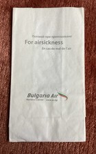 Bulgaria Air Airline  Sickness Bag In Good  Unused Condition