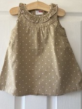Name It. Designer Baby Clothing? Beige & Pink Heart Summer Dress 4-6 Months New