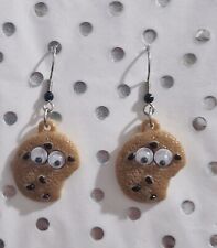 Googly Eye Goofy Cookie Fun Cool Festive Quirky Novelty Stainless Steel Earrings