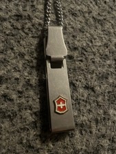 Victorinox belt hanger coupling key ring chain stainless steel USED