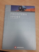 Vauxhall Frontera Sport Sales Brochure 1998 - 23 pages