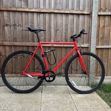 Fixie Single Speed Bike Red/Black - Size Large